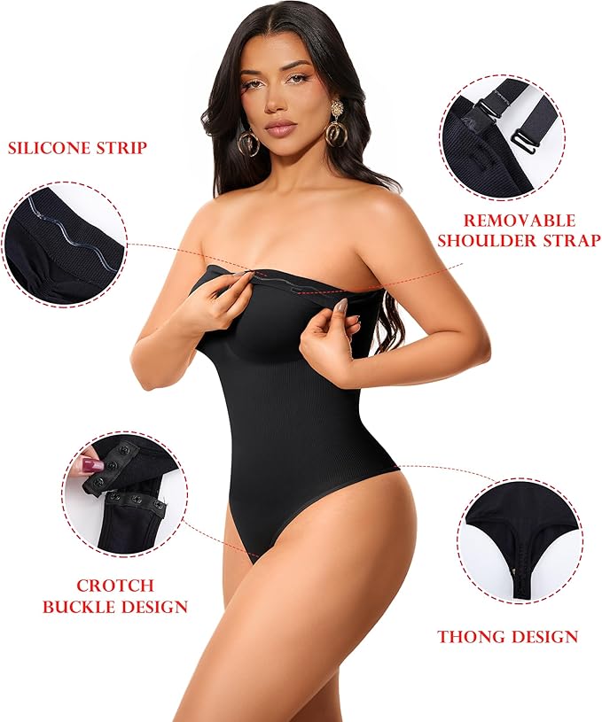 2025 Strapless Snatched Bodysuit